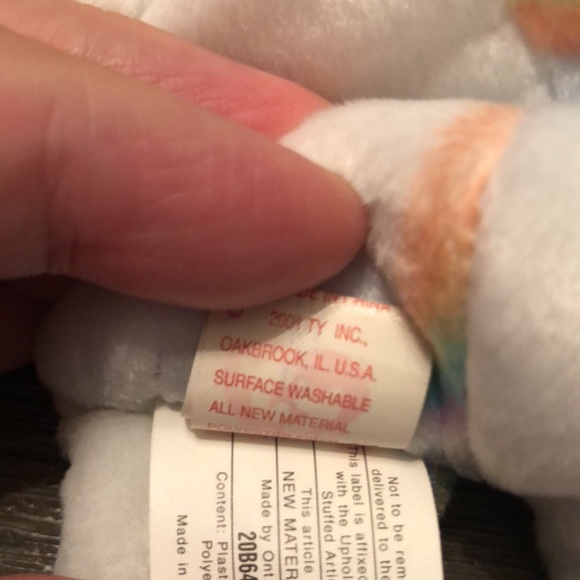 Ty Beanie Babies Cherry The Bear New W/Tags, cute Bear with rainbows and sun - Picture 6 of 6